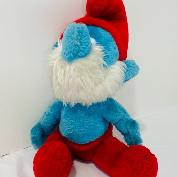 VINTG PAPA SMURF 1979 PEYO WALLACE-BERRIE 10" SITTING PLUSH VGUC - Picture 2 of 8